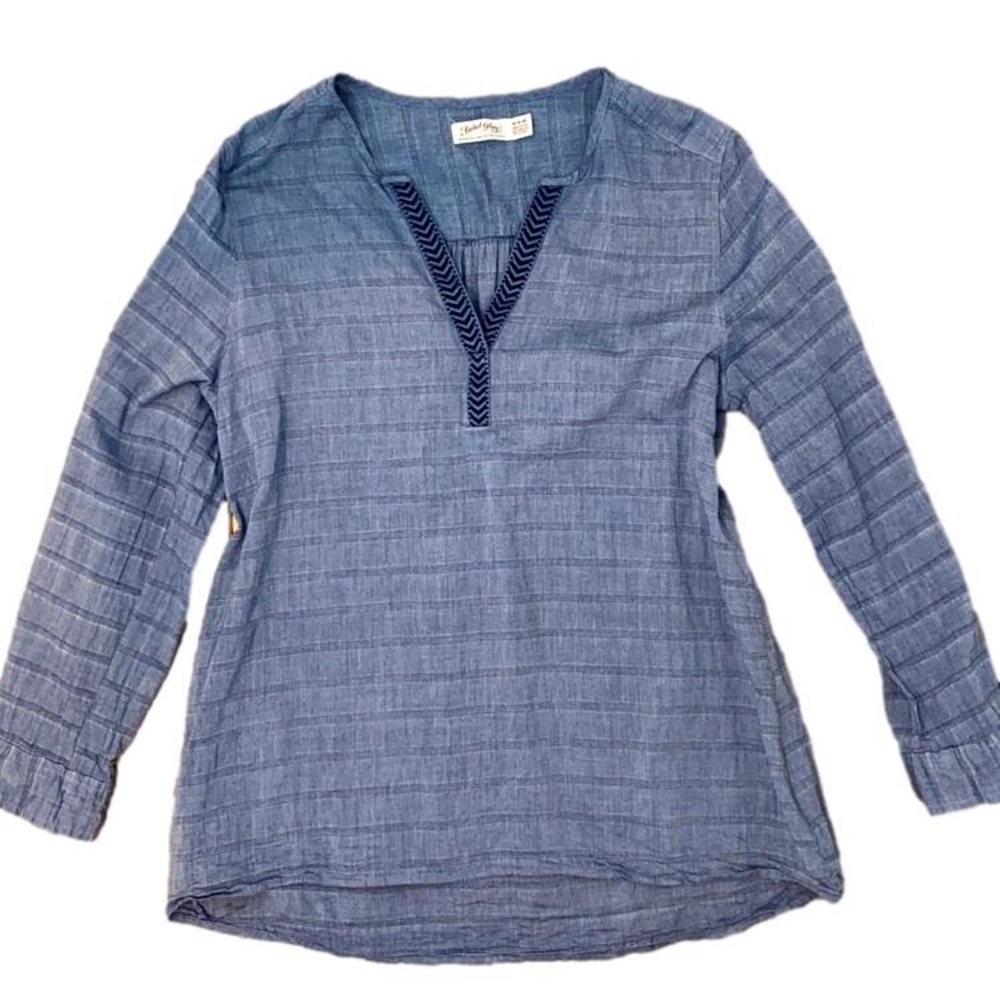 Faded Glory Blue Cotton Tunic size medium